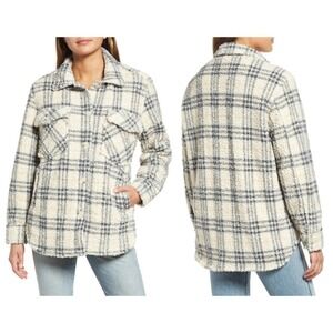NWT BLANKNYC Plaid High Pile Shacket Size Medium